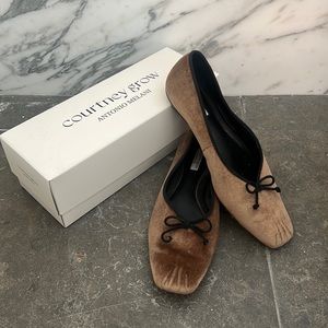 Antonio Melani x Courtney Grow James Velvet Bow Ballet Flats
